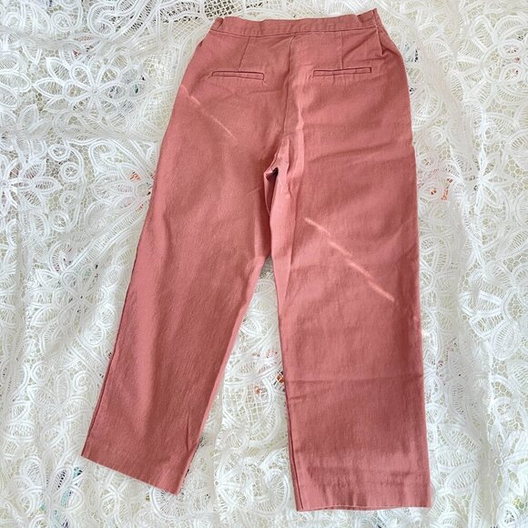 Oak + Fort Dusty Rose Cropped Trousers - M - Picture 3 of 10